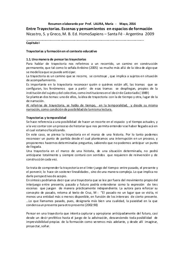 Entre Trayectorias Sandra Nicastro Pdf